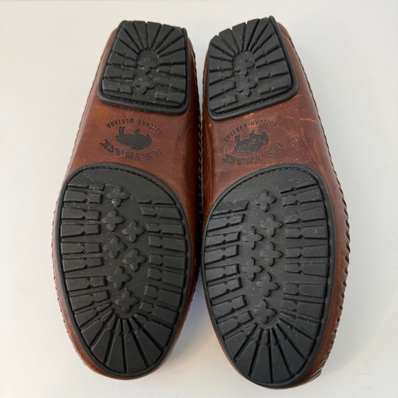H.S. Trask Men\'s Brown Leather Driving Moccasin Loafers Size 8M